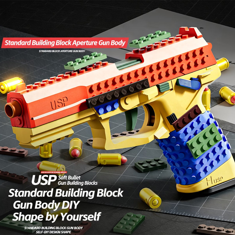 Building Block Blaster Toy Gun For Kids Real Gun Toy