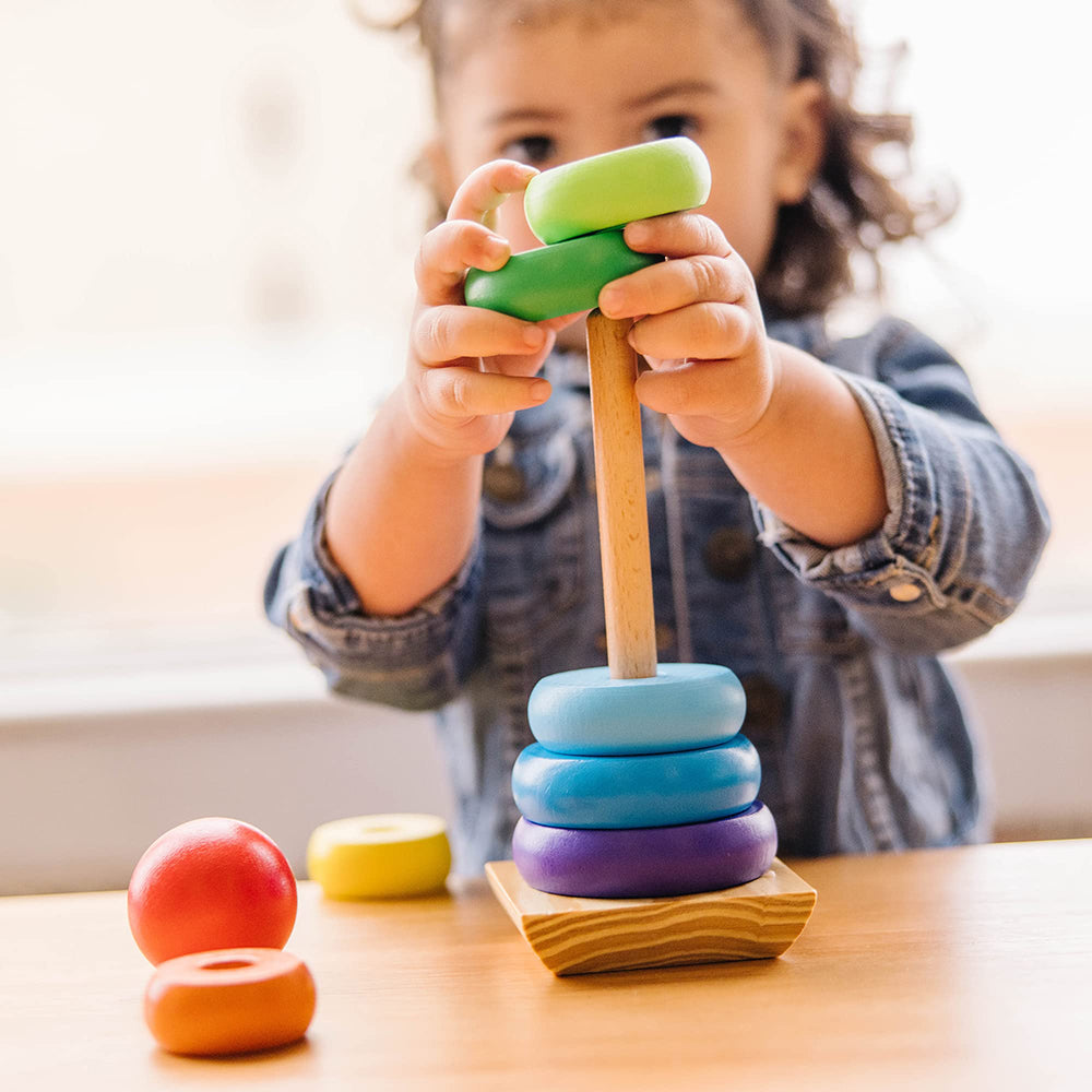 Rainbow Wooden Stacker Toy