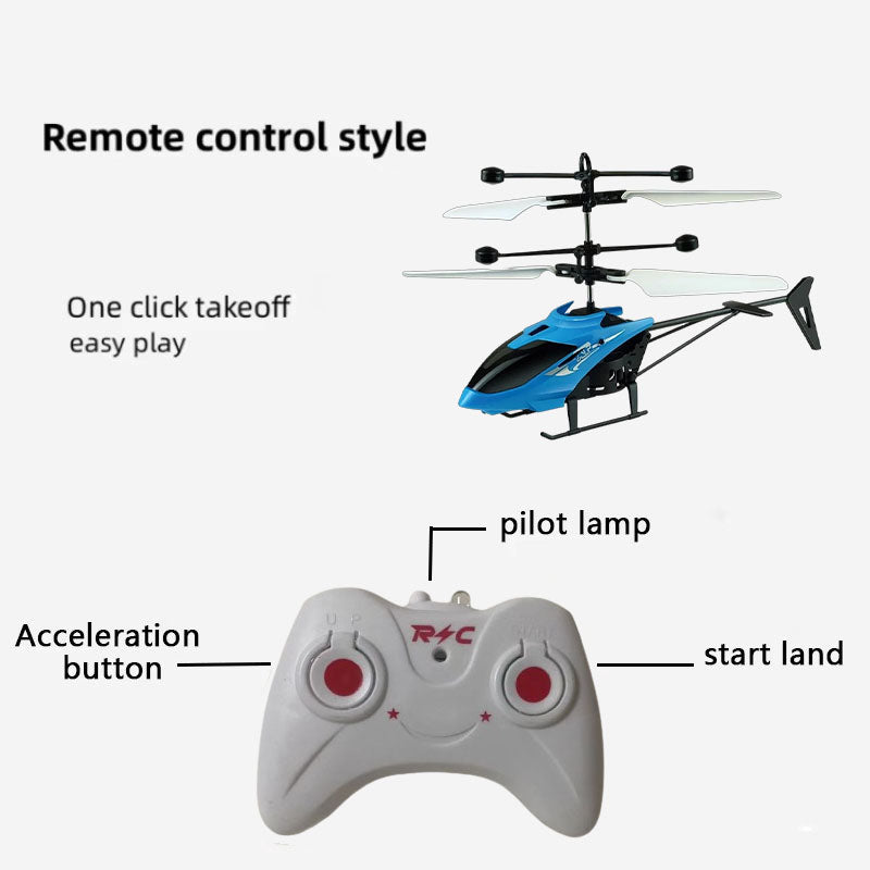 Rechargeable Mini RC Helicopter Drone | Remote Control Flying Toy with LED Lights for Kids