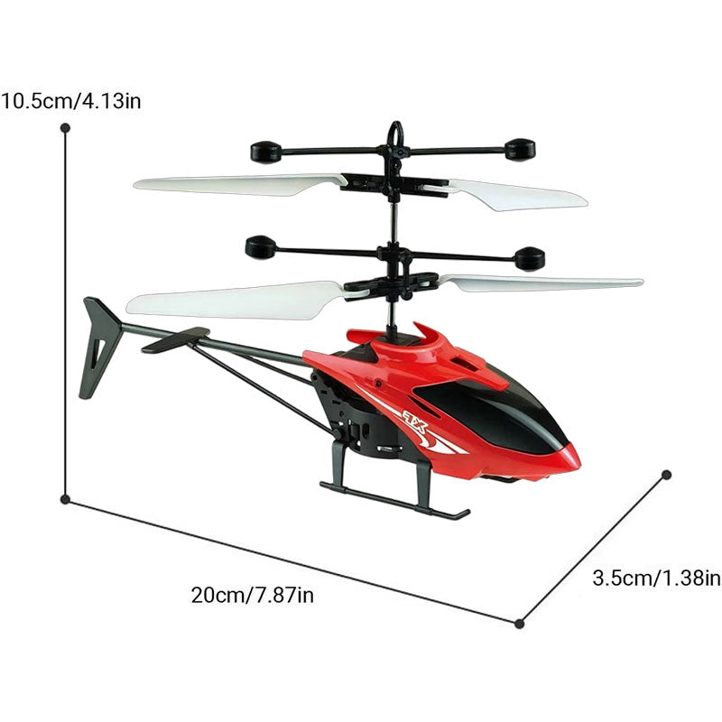 Rechargeable Mini RC Helicopter Drone | Remote Control Flying Toy with LED Lights for Kids
